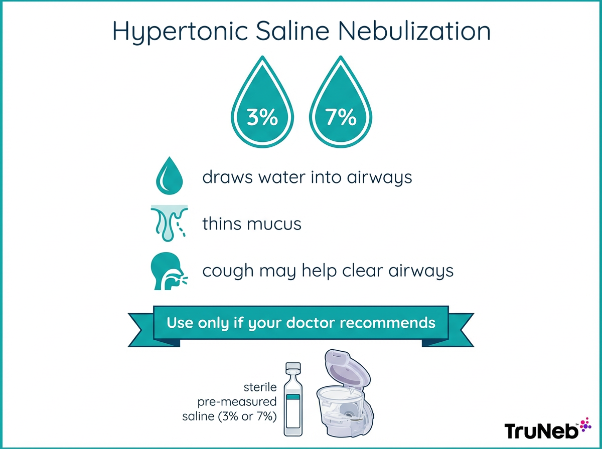 Hypertonic Saline Nebulization infographic Hypertonic saline nebulization benefits and safety infographic