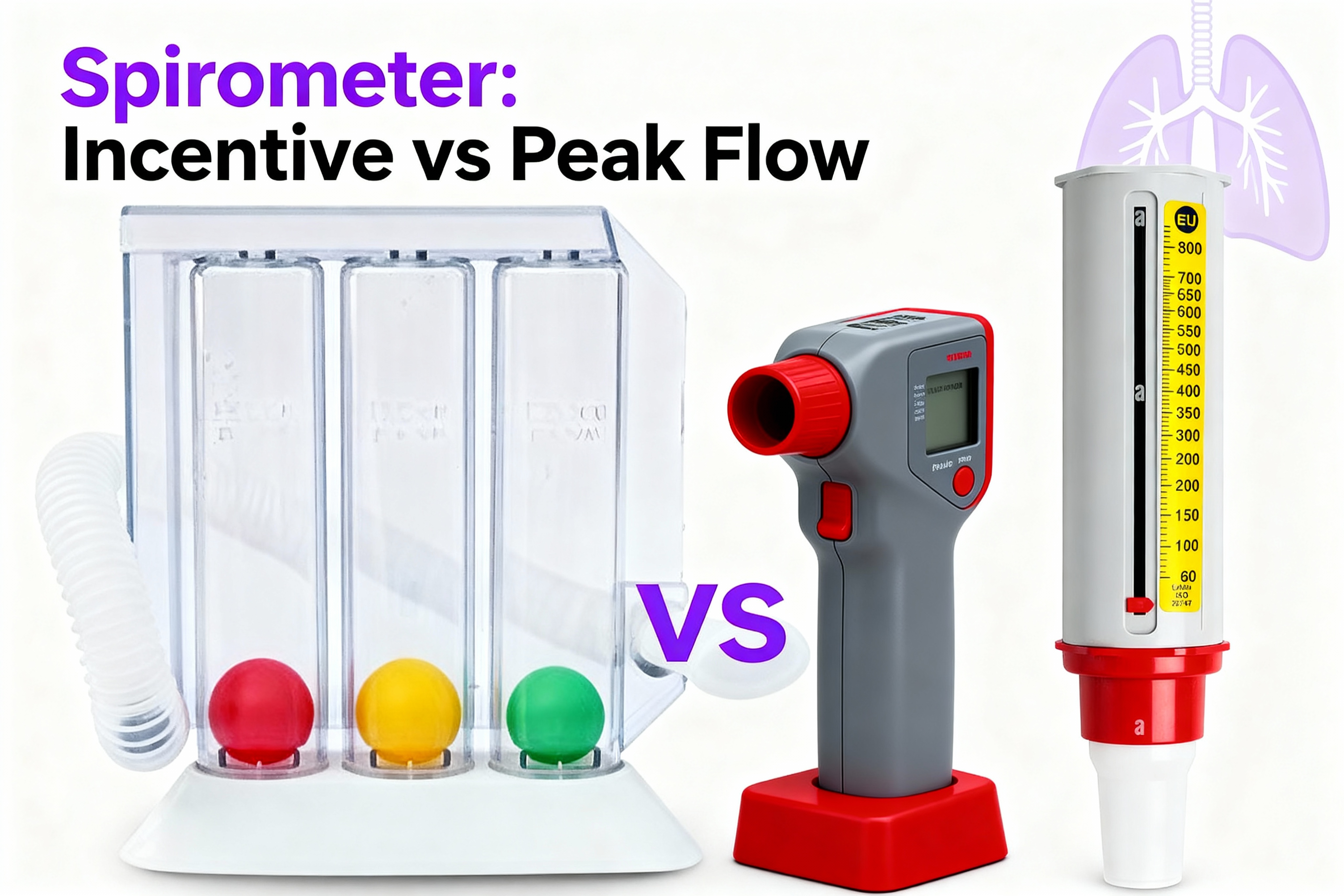 Incentive Spirometer vs Peak Flow Meter: What’s the Difference?