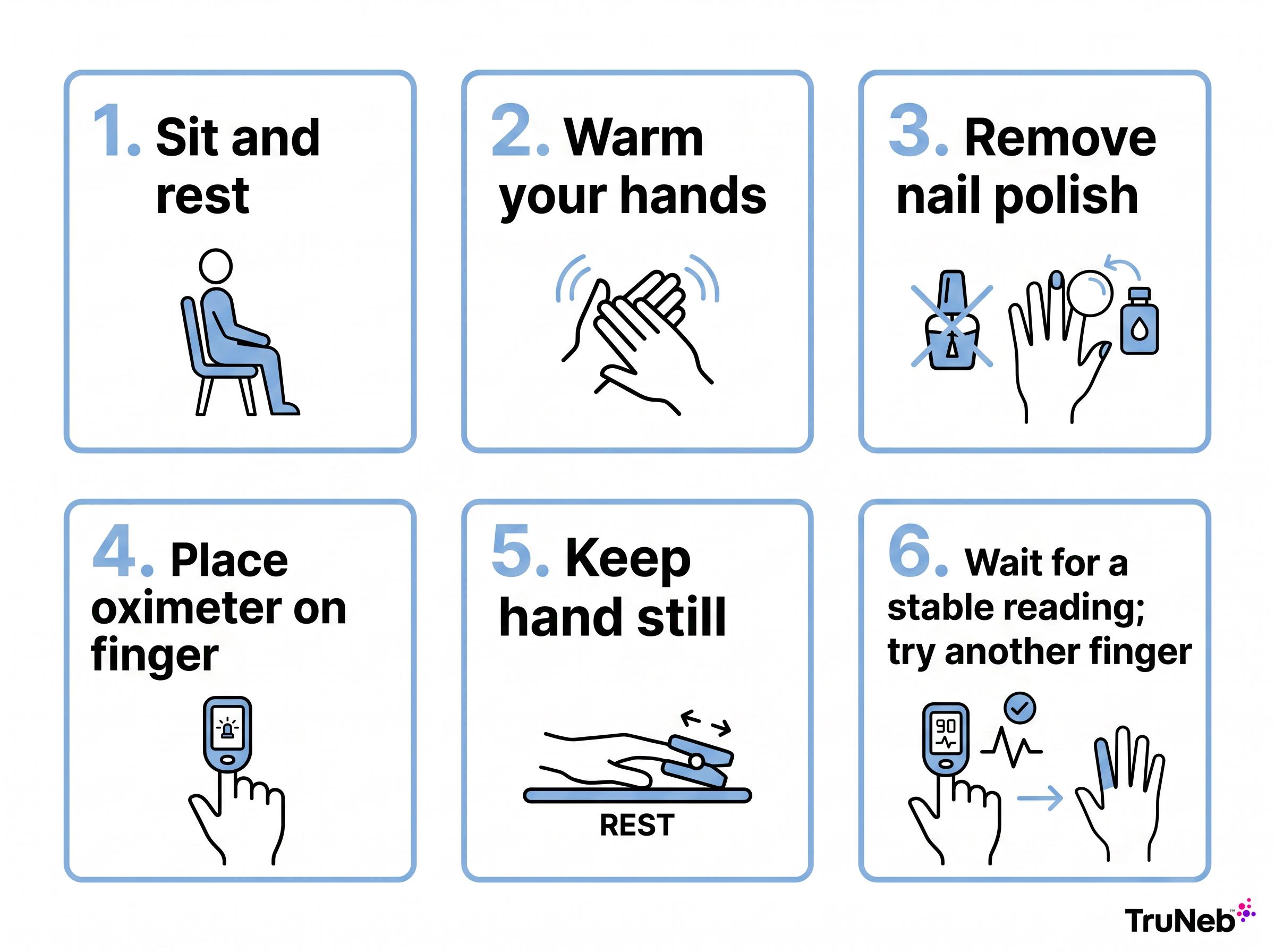 How to recheck a pulse oximeter reading accurately